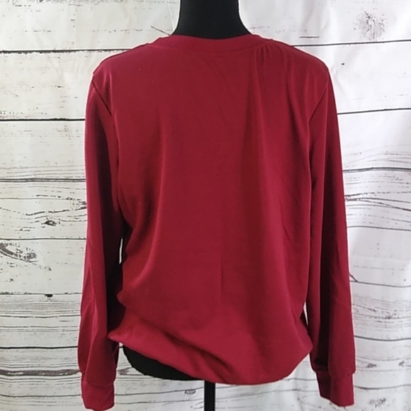 Kitty  Red Pocketed Sweatshirt Sz M - Picture 4 of 5